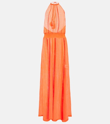 Vestido largo Maeva con cuello halter | Melissa Odabash