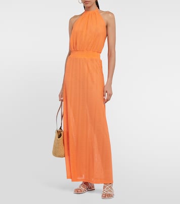 Vestido largo Maeva con cuello halter | Melissa Odabash