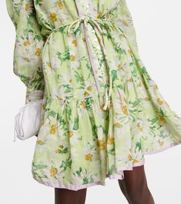 Bedrucktes Minikleid Astra aus Ramie | Alémais