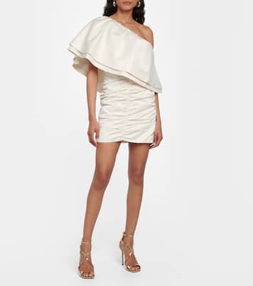 Twill ruched mini dress | Rotate