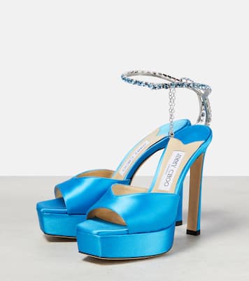 Sandali Saeda 125 in raso con cristalli | Jimmy Choo