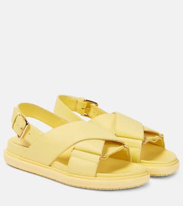 Sandalen Fussbett aus Leder | Marni