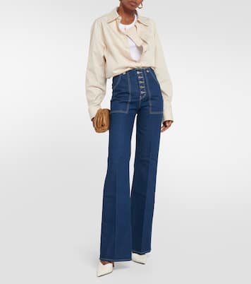 Jeans flared Crosbie a vita alta | Veronica Beard