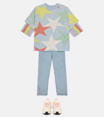 Mantella in cotone e lana con stampa | Stella McCartney Kids