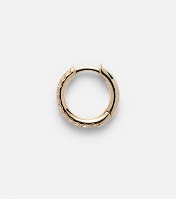 Boucle d’oreille unique Mini Micro Hoop Pavé en or 18 carats et diamants | Spinelli Kilcollin