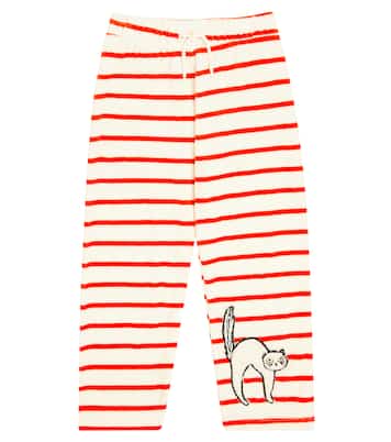 Pantaloni sportivi in velluto a righe | Mini Rodini