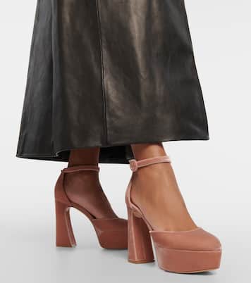 Plateau-Pumps Holly 120 aus Samt | Gianvito Rossi