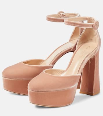 Plateau-Pumps Holly 120 aus Samt | Gianvito Rossi