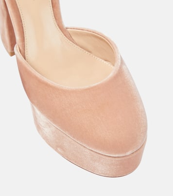 Plateau-Pumps Holly 120 aus Samt | Gianvito Rossi