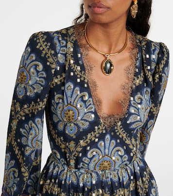 Vestido corto en jacquard de seda | Etro