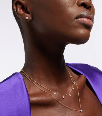 Boucles d'oreilles Dainty Mirror Ball en or 10 ct et diamants | Stone and Strand