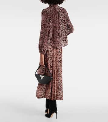Moss leopard-print silk blouse | Rixo