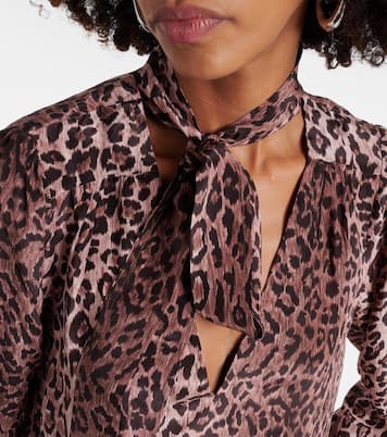 Moss leopard-print silk blouse | Rixo