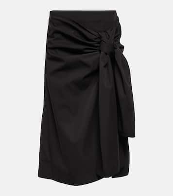 Jupe midi en coton et soie | Bottega Veneta
