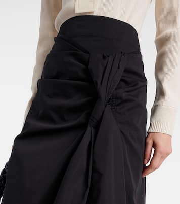 Jupe midi en coton et soie | Bottega Veneta