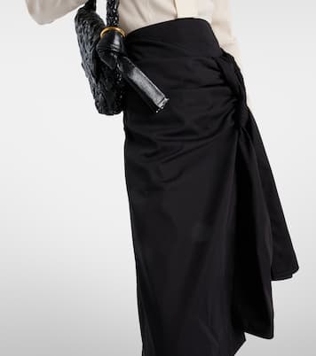 Jupe midi en coton et soie | Bottega Veneta