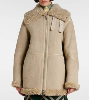 Chaqueta de piel con forro de borrego | Burberry