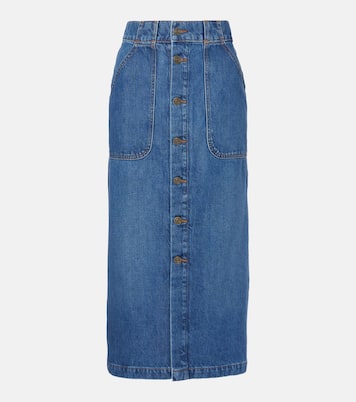 Falda midi Modern Pocket en denim | Frame