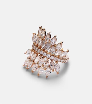 خاتم من الذهب الوردي 18 قيراط مع الألماس Marquise Butterfly  | Shay Jewelry