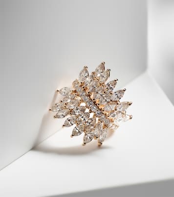 خاتم من الذهب الوردي 18 قيراط مع الألماس Marquise Butterfly  | Shay Jewelry