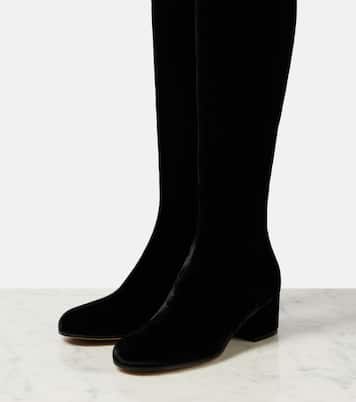 Joelle 45 velvet knee-high boots | Gianvito Rossi