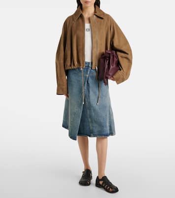 Falda midi en denim deconstruida | Loewe