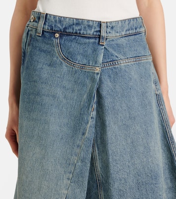 Falda midi en denim deconstruida | Loewe