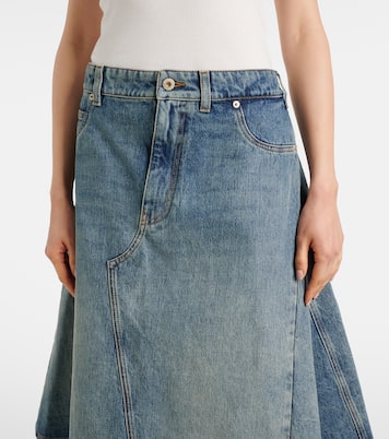 Falda midi en denim deconstruida | Loewe
