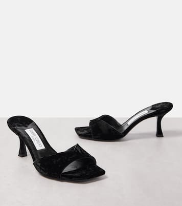 Mules Skye 70 in velluto | Jimmy Choo