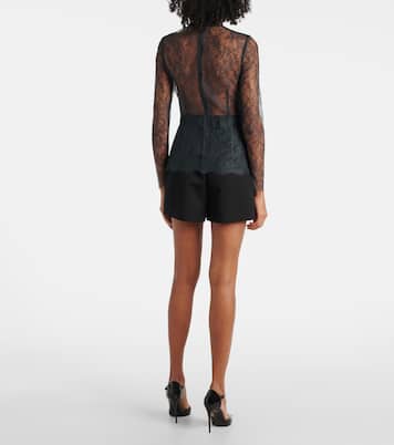 Top a collo alto in pizzo trasparente | Dolce&Gabbana