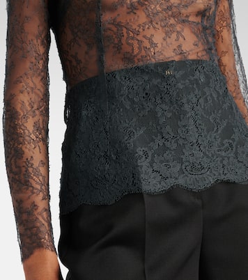 Top a collo alto in pizzo trasparente | Dolce&Gabbana