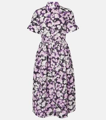 Abito chemisier con stampa floreale | Erdem