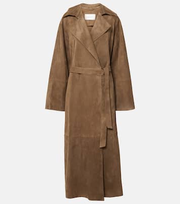Cappotto a portafoglio in suede | Magda Butrym