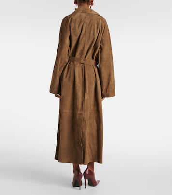 Cappotto a portafoglio in suede | Magda Butrym