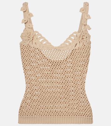 Top de croché de mezcla de algodón | Elie Saab