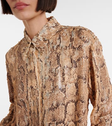 Sequined snake-effect shirt | Dries Van Noten