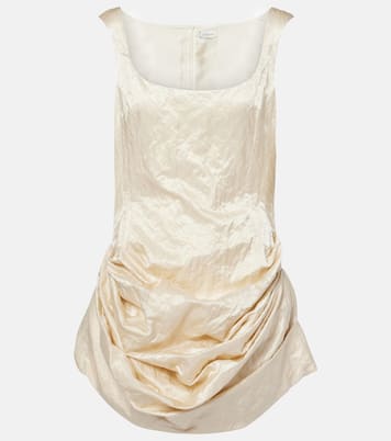 Draped cotton-blend minidress | Magda Butrym