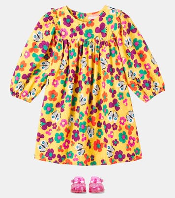 Printed ruffle-trimmed cotton dress | Fábula
