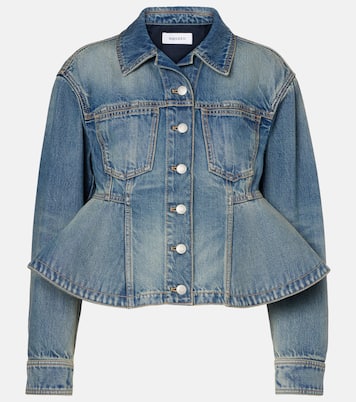 Peplum denim jacket | McQueen
