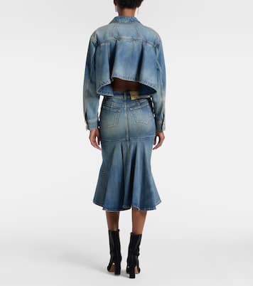 Peplum denim jacket | McQueen