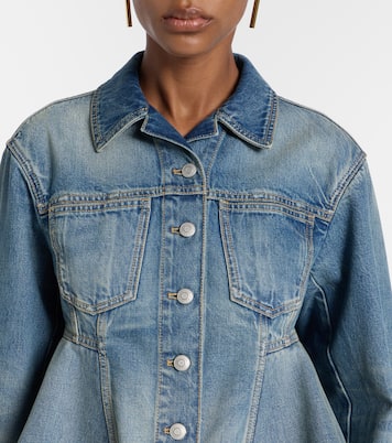 Peplum denim jacket | McQueen