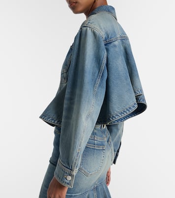 Peplum denim jacket | McQueen