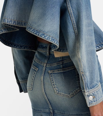 Peplum denim jacket | McQueen