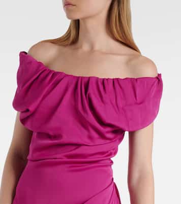 Long Ginnie Amber draped maxi dress | Vivienne Westwood