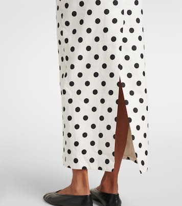 Romeo polka-dot linen maxi dress | Posse