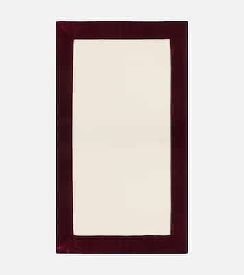 Velvet-trimmed linen tablecloth | Once Milano