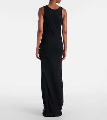 Abito lungo Safety Pin in misto cotone | Versace