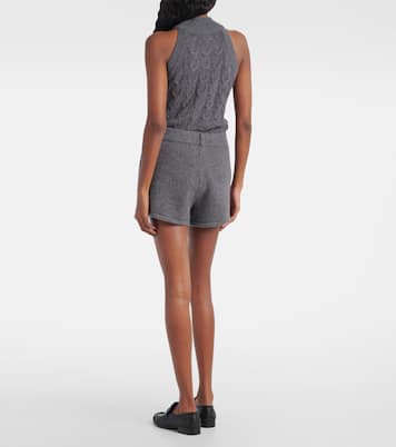Tyra high-rise cashmere shorts | Lisa Yang