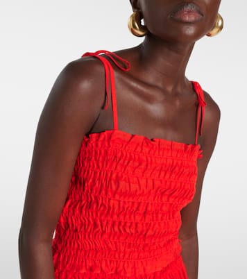 Smocked tank top | Tory Burch