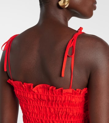 Smocked tank top | Tory Burch